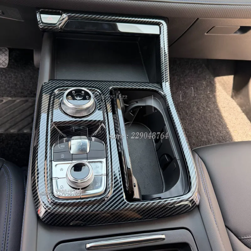 LHD For Ford Territory 2025 2026 ABS Carbon Fiber Car Window Switch Gear Shift Panel Center Console Cover Interior Accessories