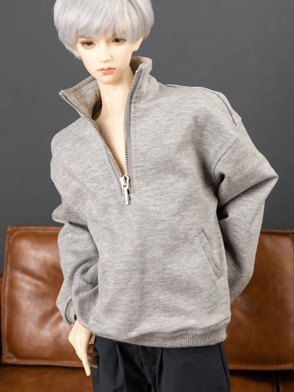 جديد BJD ملابس الطفل القطن CD الجيل الثاني حجم الجسم 4 دقائق 68 73 id75 77 Zhuang Shu سترة رياضية بقلنسوة سستة 4 ألوان #2