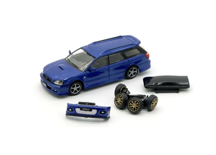 BM Creations-Coche de juguete de aleación fundido a presión, modelo de simulación para regalo de colección, Legacy Touring Wagon GT-B, 1:64, 2002