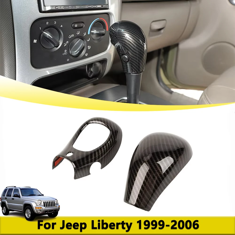 

Center Console Gear Shift Lever Knob Decoration Cover Trim for Jeep Liberty 1999-2006 Car Interior Moulding Accessories Modified