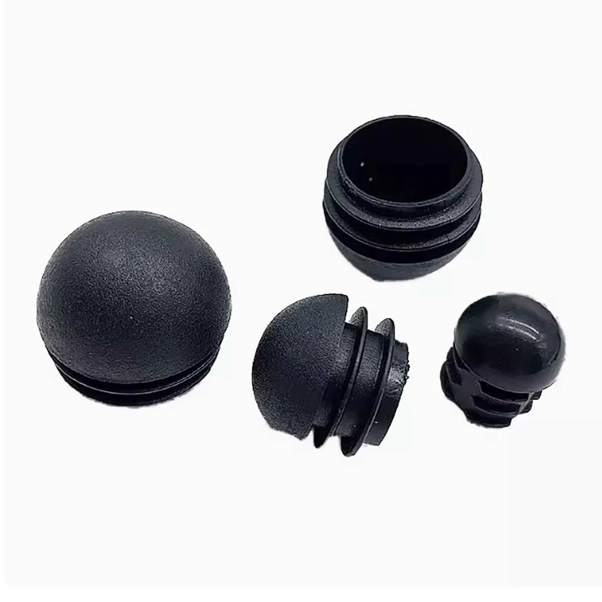 Tappo di chiusura in plastica tondo nero tappo terminale tubo inserti tappo tappo inserto tappo 13mm 16mm 19mm 20mm 22mm 25mm 28mm 30mm-76mm