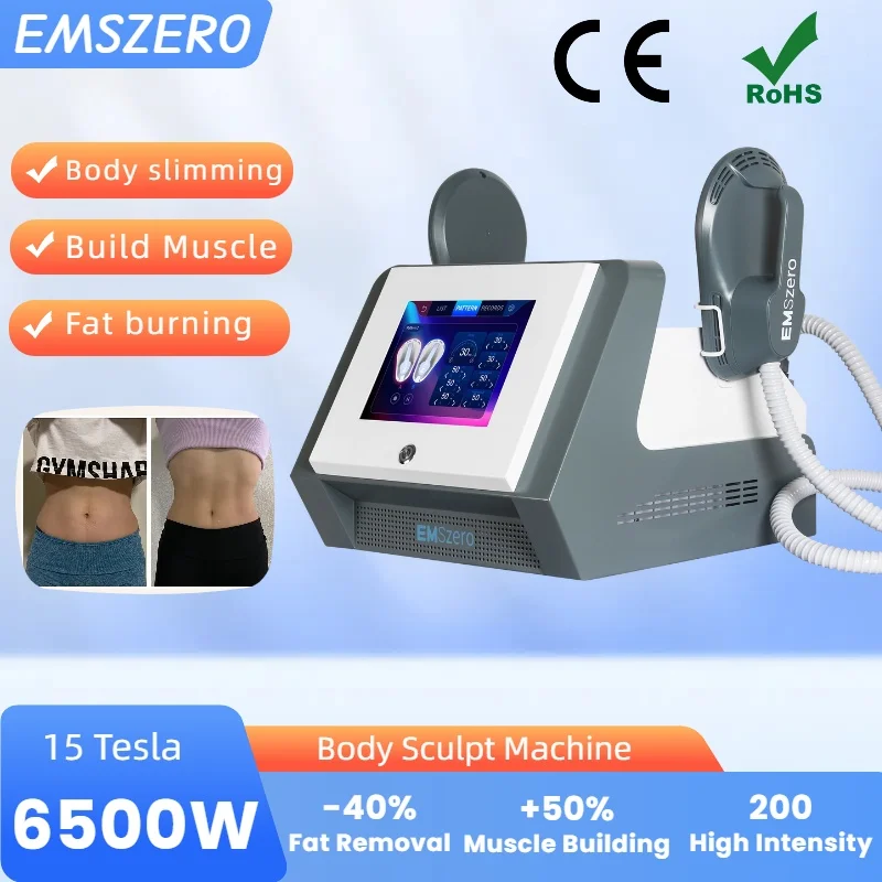 2025 Newest Portable DLS-EMSZERO RF Power 6500W Weight Loss Muscle Stimulating Fat Removal Body Sculpt Machine EMSzero