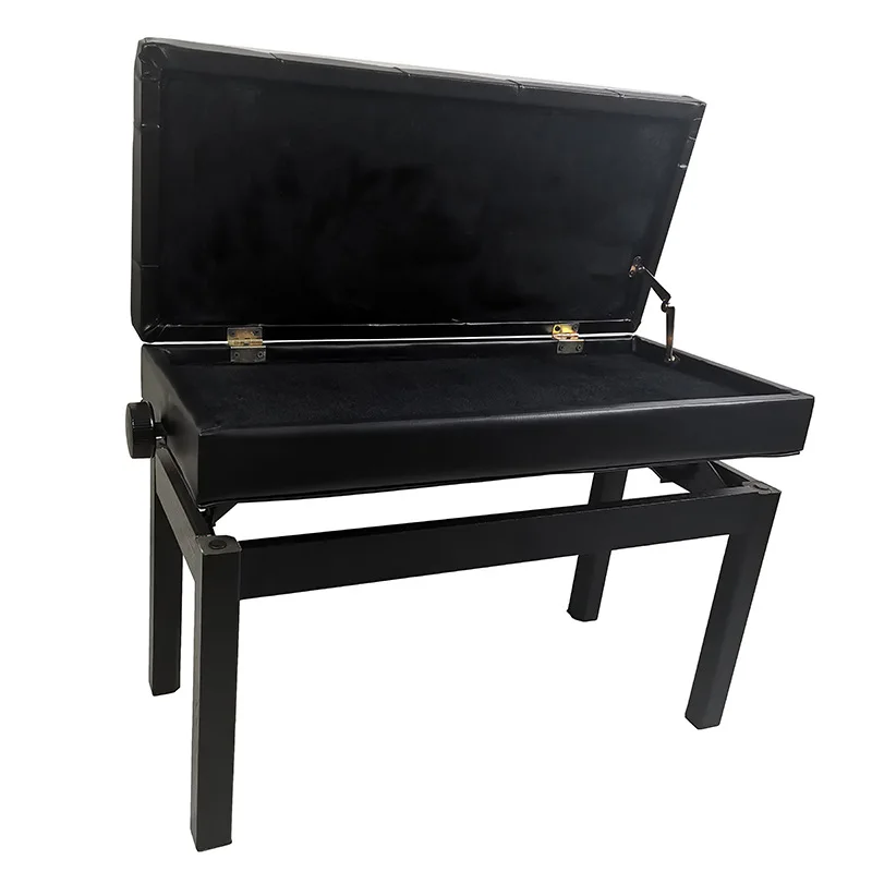 

Hooqu Adjustable Piano Bench Single Keyboard Piano Stool Bench with Book Storage