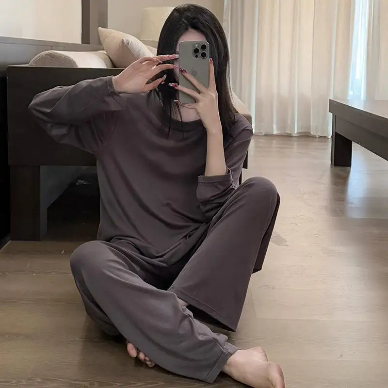 

Women's Long Sve Pullover Home Clothes Thin Pajamas Comfortable Breathable Spwear for Autumn Spring Season