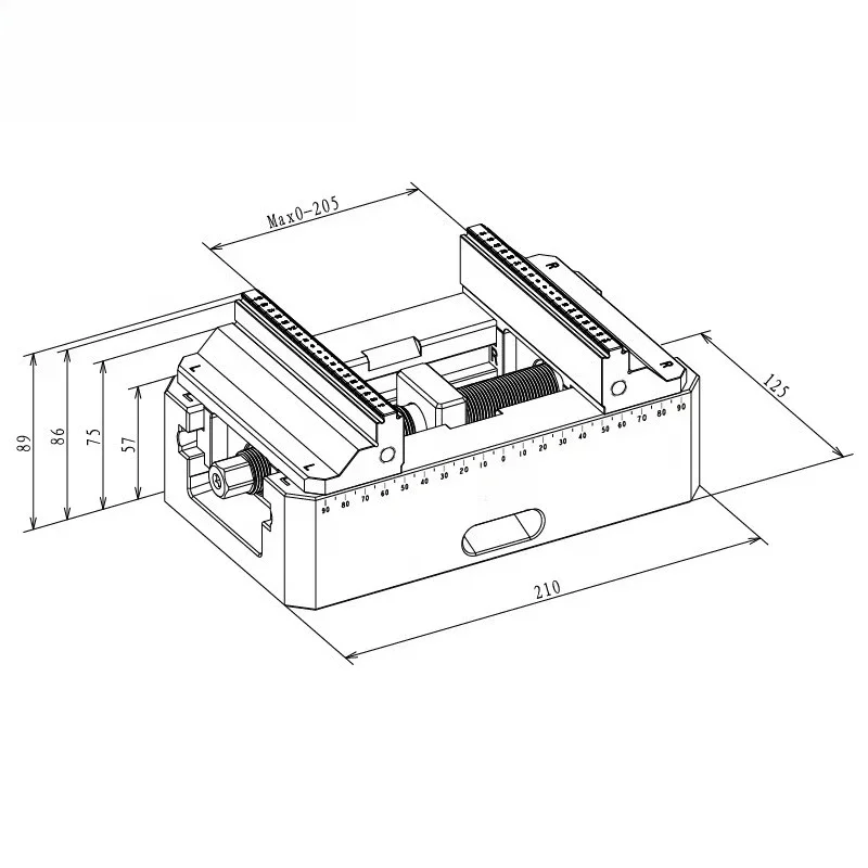 

Japan Vmc400 Machine Tools 5 Axis CNC Rotary Table Machining Center Parts Self Centering Vice with Jaw Width 125mm