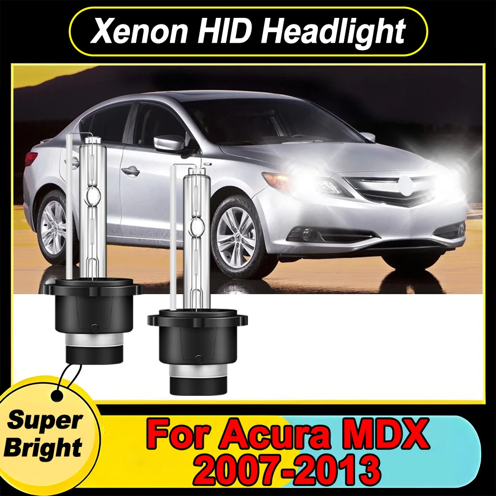 

2PCS D2S 35W 6000K White Xenon HID Headlight Low Beam Bulb High Quality Car Light For Acura MDX 2007-2011 2012 2013 Super Bright