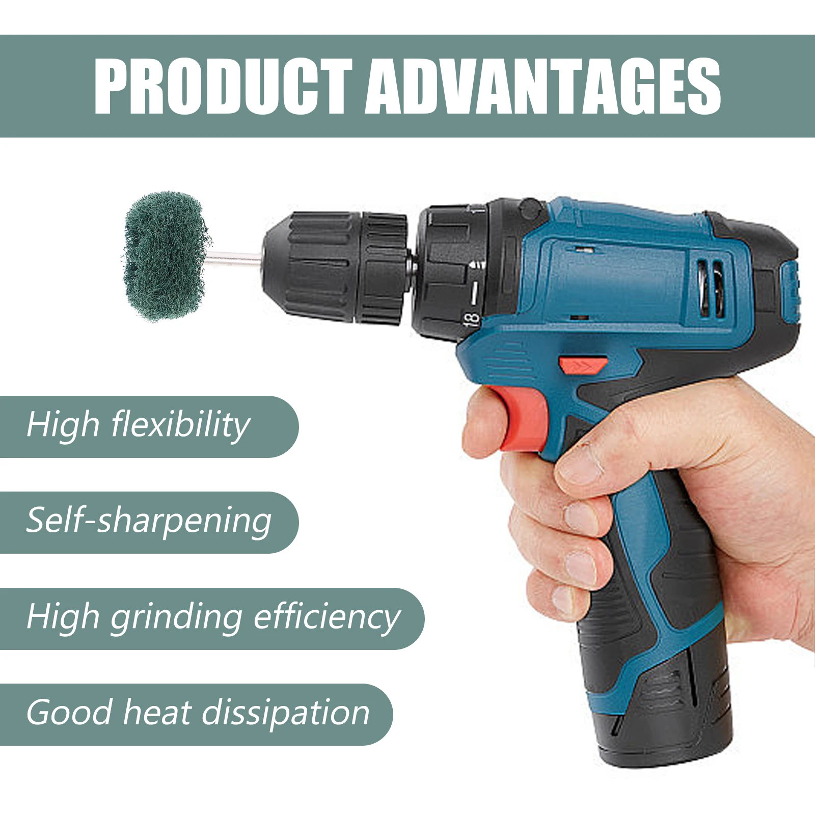 

10pcs Polishing Wheel Set Drill Sanding Attachment Green Double Layer Buffing Pads Electric Tools Accessories