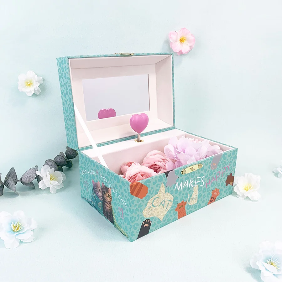 

Musical Gift Packaging Box Flower Gift Box Jewelry Display Box for Wedding Party Birthday Valentine's Day Jewelry Organizer S076