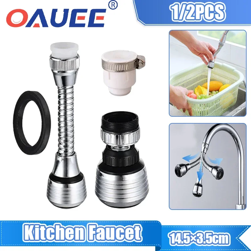 

360 Degree Faucet Anti Splash Head For Kitchen Water Saver Universal Rotating Bubbler Filter Nozzle Booster Nozzle Kitchen Tools