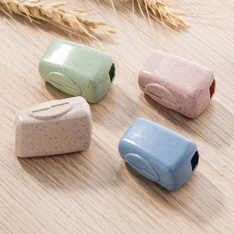 

Набор из 4 мини-колпачков для зубных щеток, портативные чехлы-держатели для зубных щеток для путешествий, дома и ванной комнаты, аксессуары для организации хранения