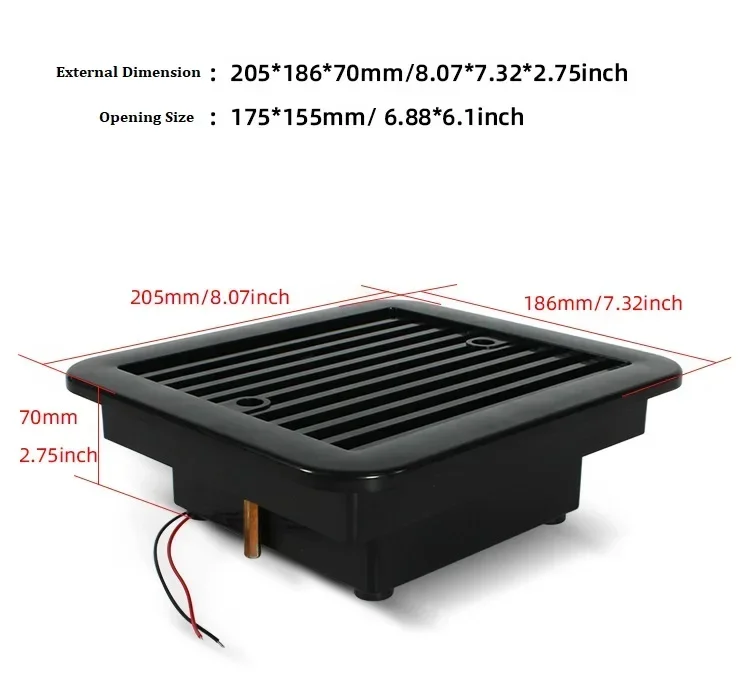 Sfiato per frigorifero 12V con ventola per camper, roulotte, camper, rimorchio, sfiato, ventilazione, raffreddamento, ventola di scarico, copertura di ventilazione del fumo