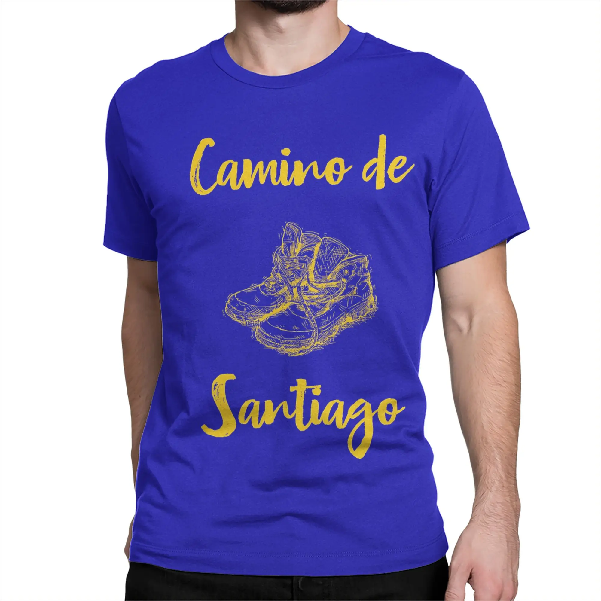 The road to Santiago de Compostela T-Shirts for Men Women Camino de Santiago Cotton Tees Round Neck T Shirt Unique Clothing