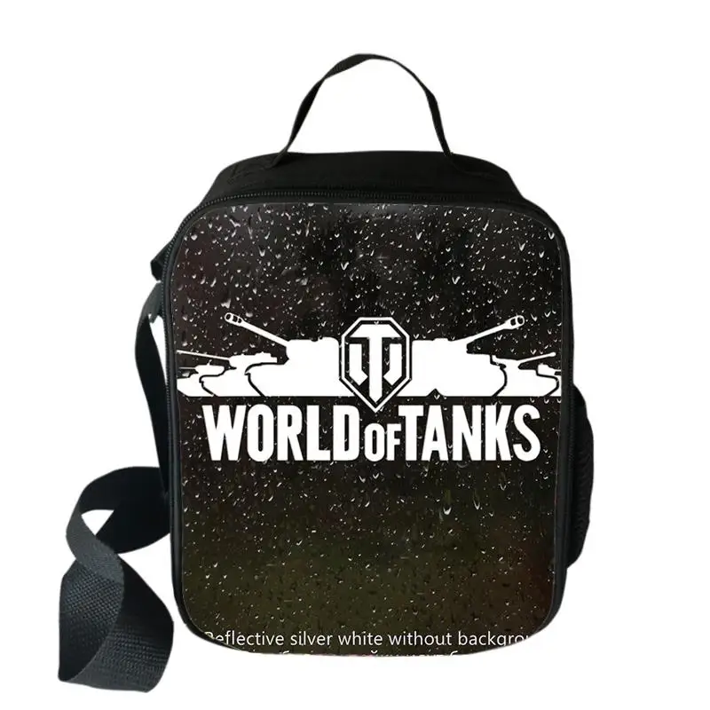 

Сумка-холодильник для обедов в стиле хип-хоп с 3D-принтом World of Tanks, термоизолированная сумка для еды, сумка для пикника, изолированная сумка-холодильник для льда