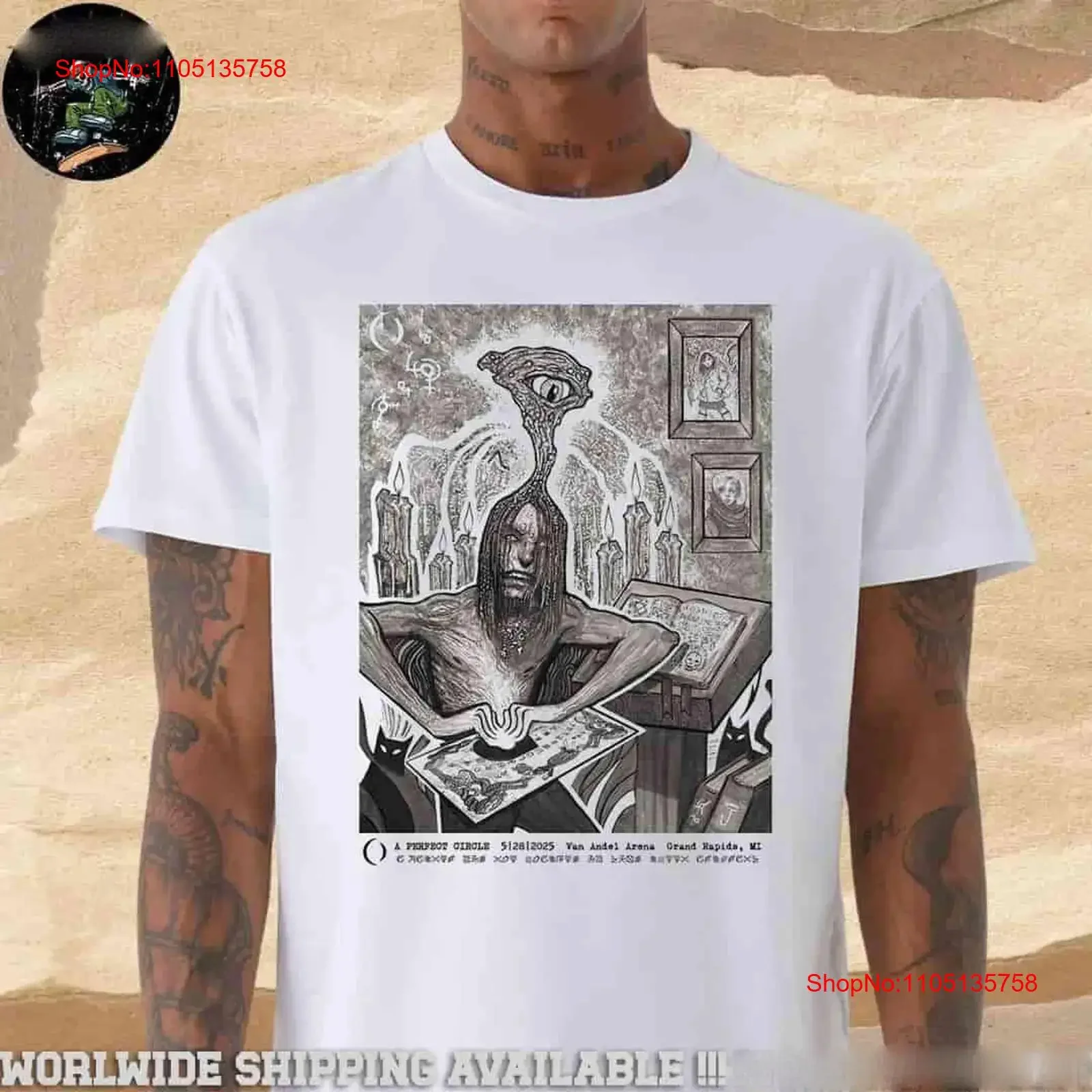 A Perfect Circle Sessanta V2 0 For Show In Grand Rapids MI At Van Andel T Shirt vintage Washed Comfortable Slightly homme