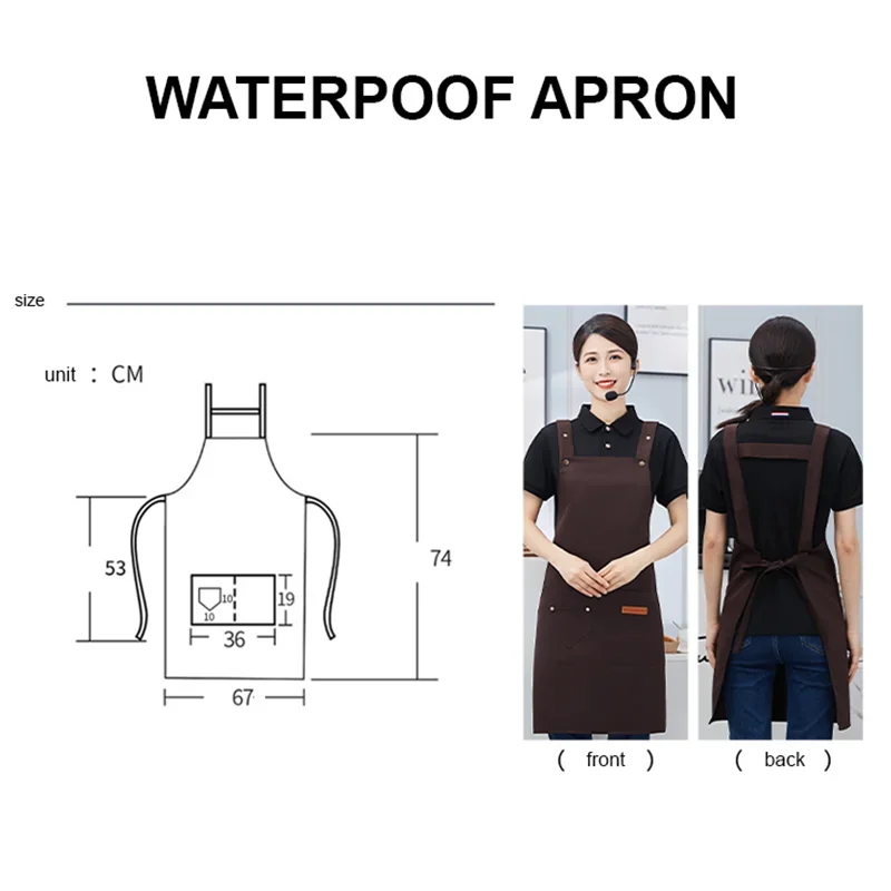 Kitchen Apron For Women Men Chef Cook Wear Home Restaurant Cleaning Accessories Logo Originals Waiter Manicurist Work Mandiles