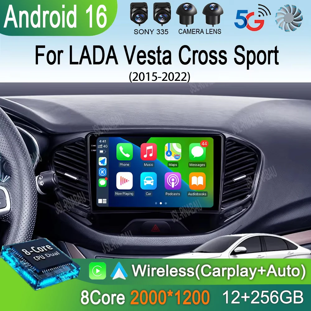 Android 16 Car Radio For LADA Vesta Cross Sport 2015-2022 Multimedia Video Player Navigation stereo