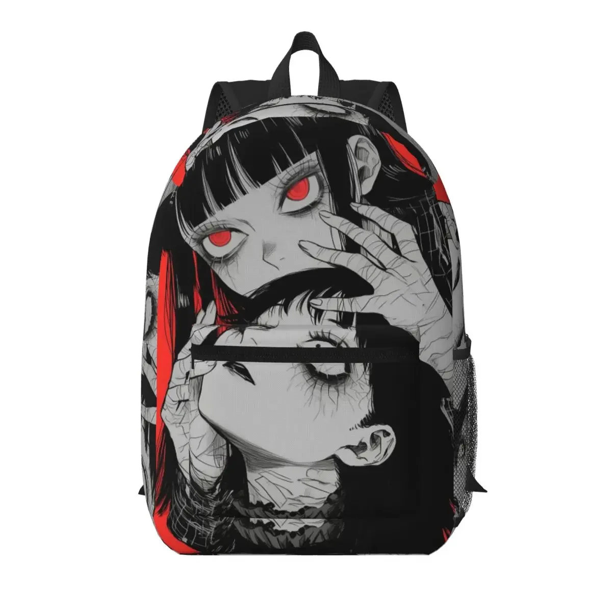Junji Ito Tribute Poster Uzumaki Student Backpack School Bag Hiking Travel Daypack for Men Women Bookbag Shoulder Bags