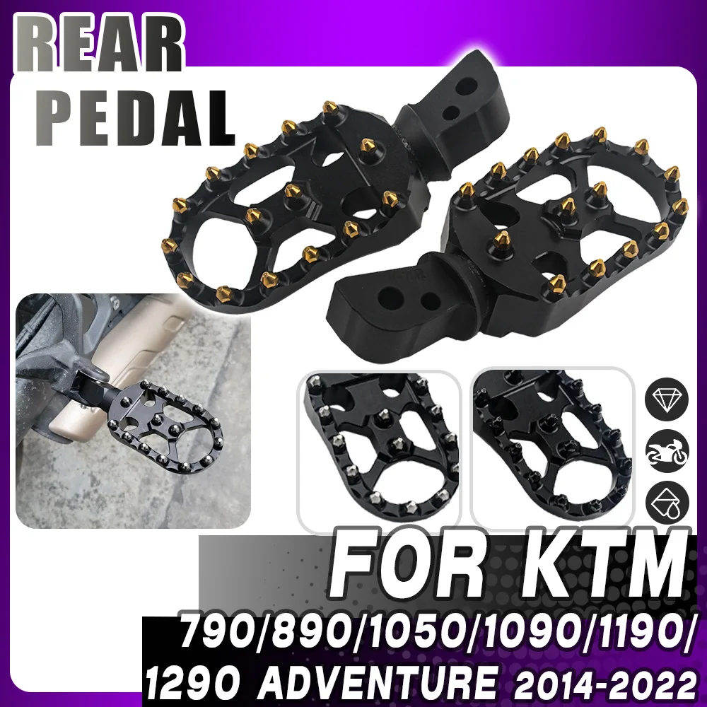 

Motorcycle Rear Footrest For 790 ADV Adventure R S 2019-2021 360 Degree Adjustable Foot Pegs Rotatable FootPegs Rest