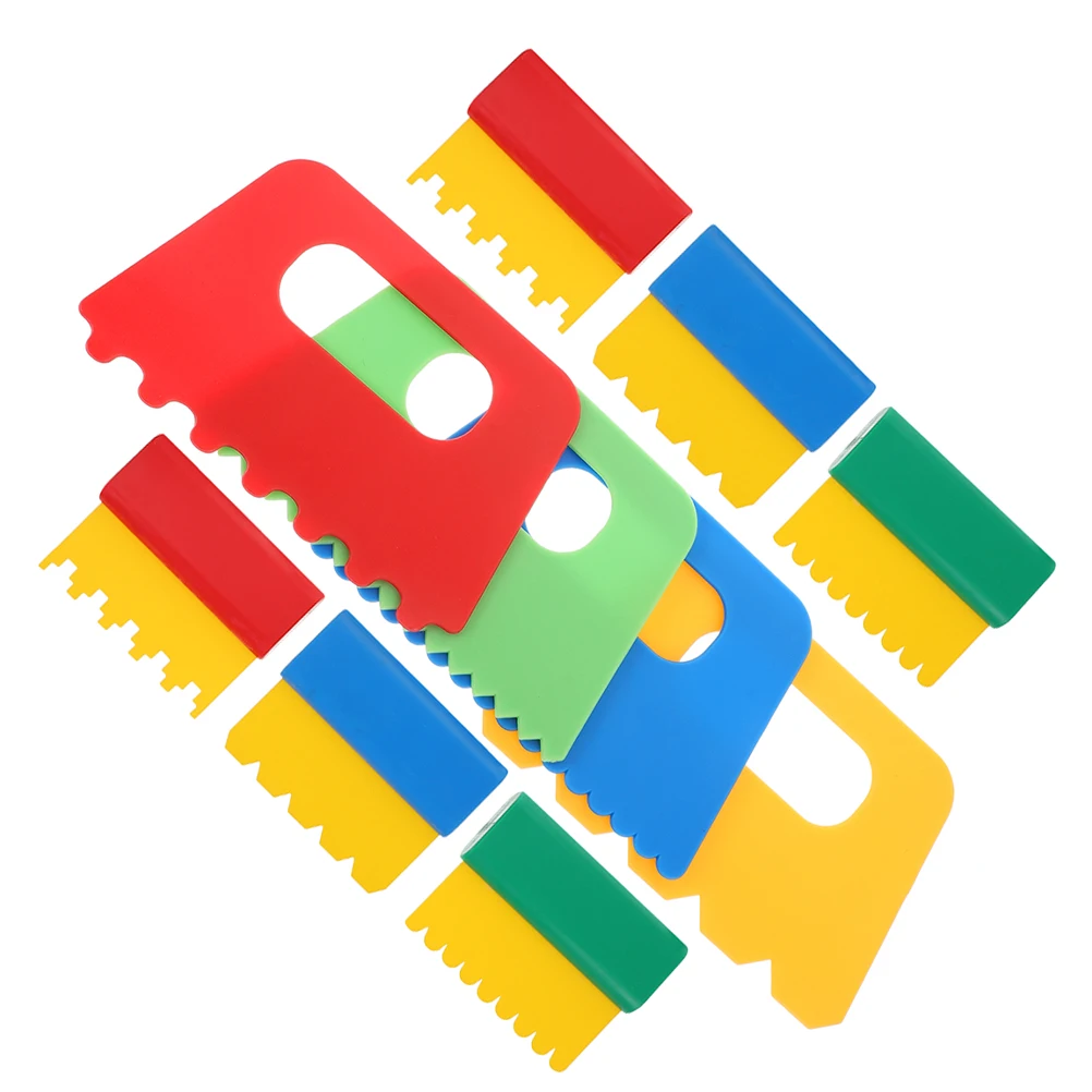 

10Pcs Line Draw Scraper DIY Paint Accessory Ergonomic Handle for Children Kindergarten Fun Creation Paint Brush