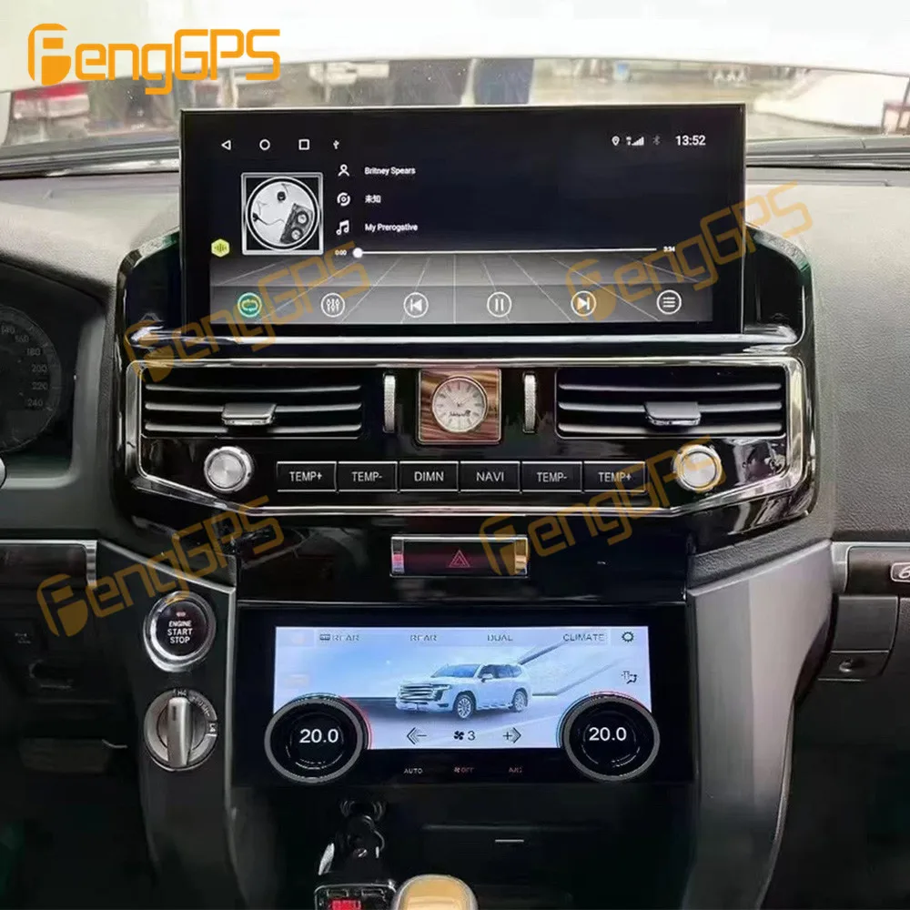 شاشة تكييف الهواء الأمامية لتويوتا لاند كروزر 2008-2015 لوحة التيار المتناوب التحكم في المناخ LCD HD شاشة تعمل باللمس اكسسوارات السيارات