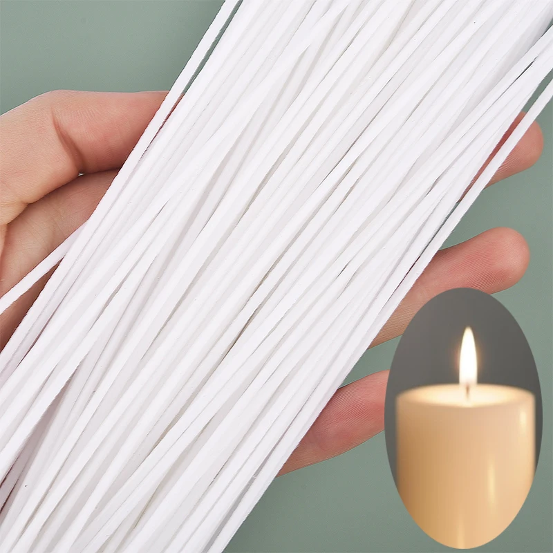 50/100Pcs Waxed Cotton Candle Wicks Set Smokeless Wax Core DIY Soy Wax Core Woven Kerosene Lamp Candles Making Supplies