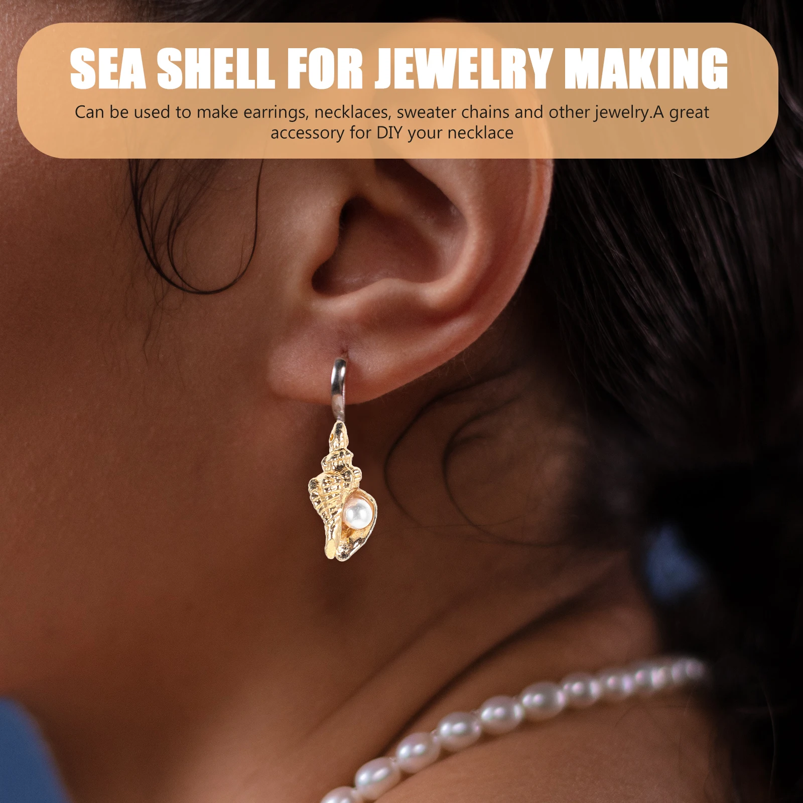 

Shell Conch Pendant Tiny Charms Jewelry Making Seashell Alloy Pendants Shells for Boy