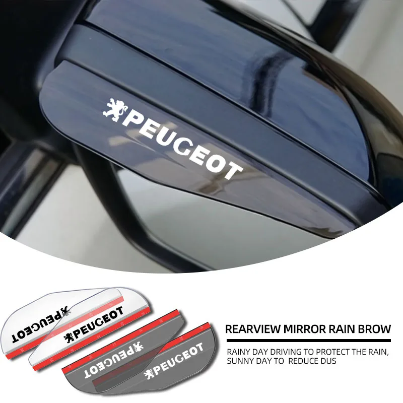 Car Rear View Side Mirror Rain Board Sun Visor Eyebrow Guard For Peugeot 308 206 207 308 508 608 107 BB1 HX1 Partner 3008 4008