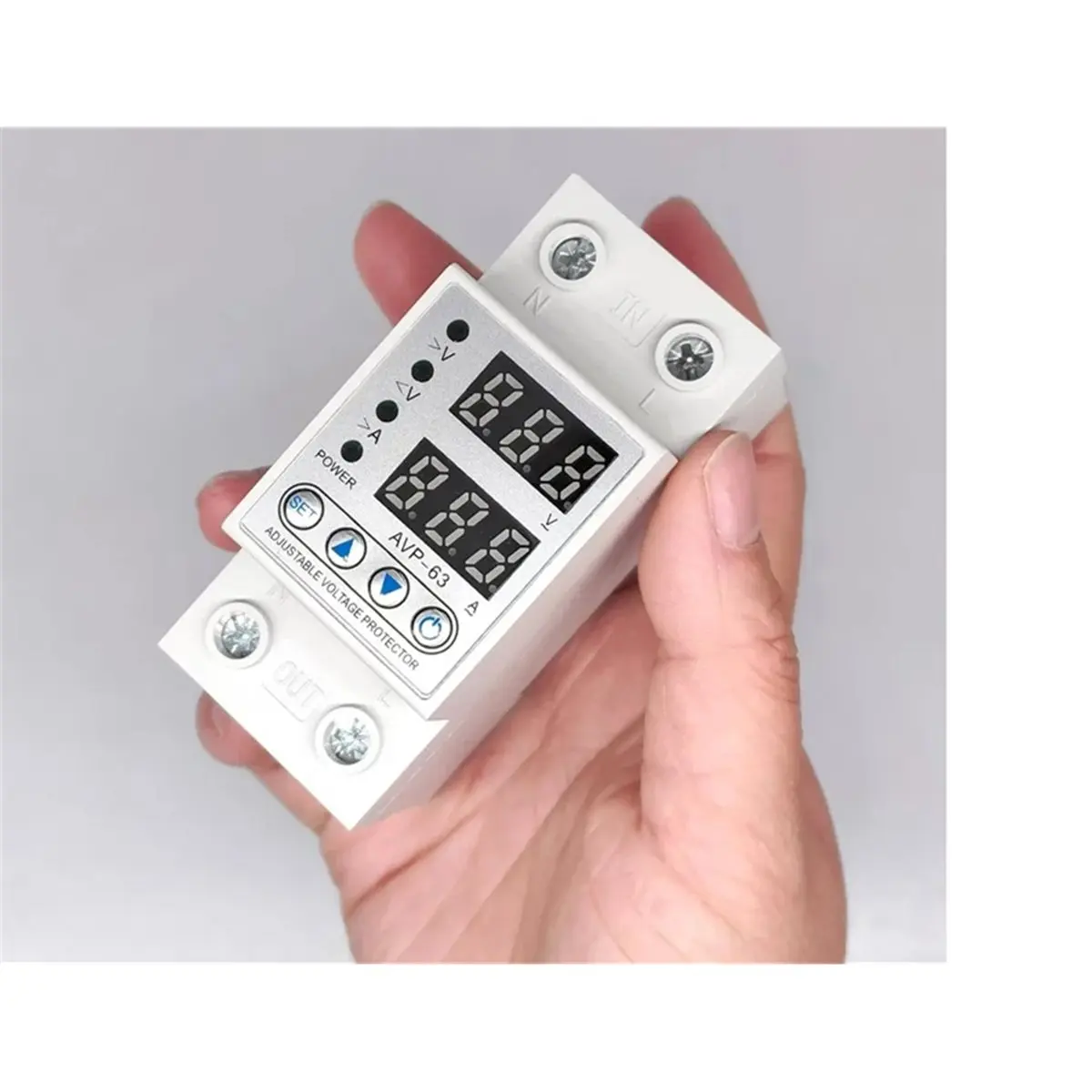 (AIMA) 230V 63A Adjustable over Voltage Under Voltage Reclosing Protector Relay Limit over Current Protection