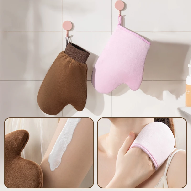 Finger Glove Reusable Body Self Tan Glove Applicator Tanning Gloves Cream Lotion Mousse Body Cleaning Glove Self Tanner