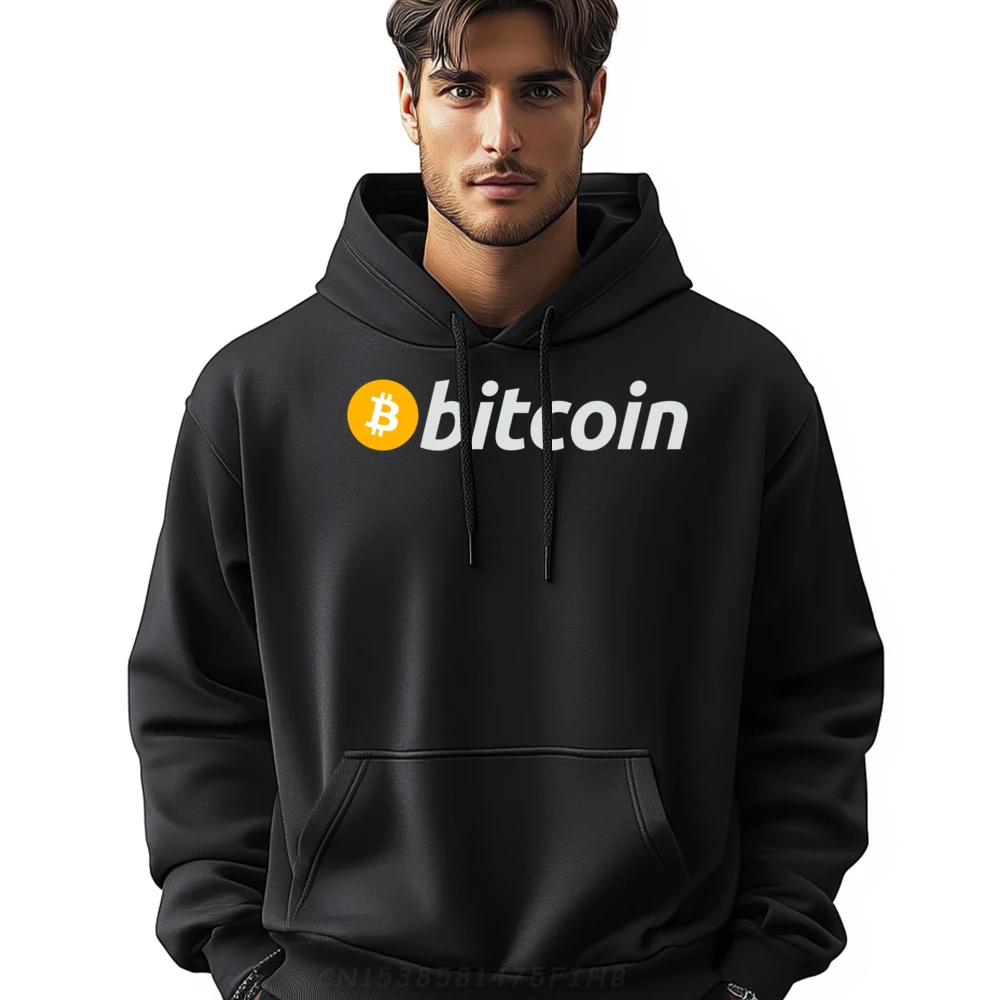 

Normal Blockchain Cryptocurrency Black Hoodie Bitcoin women's Hoodies Loose Long Sleeve Round Neck Printed Sweatshirt