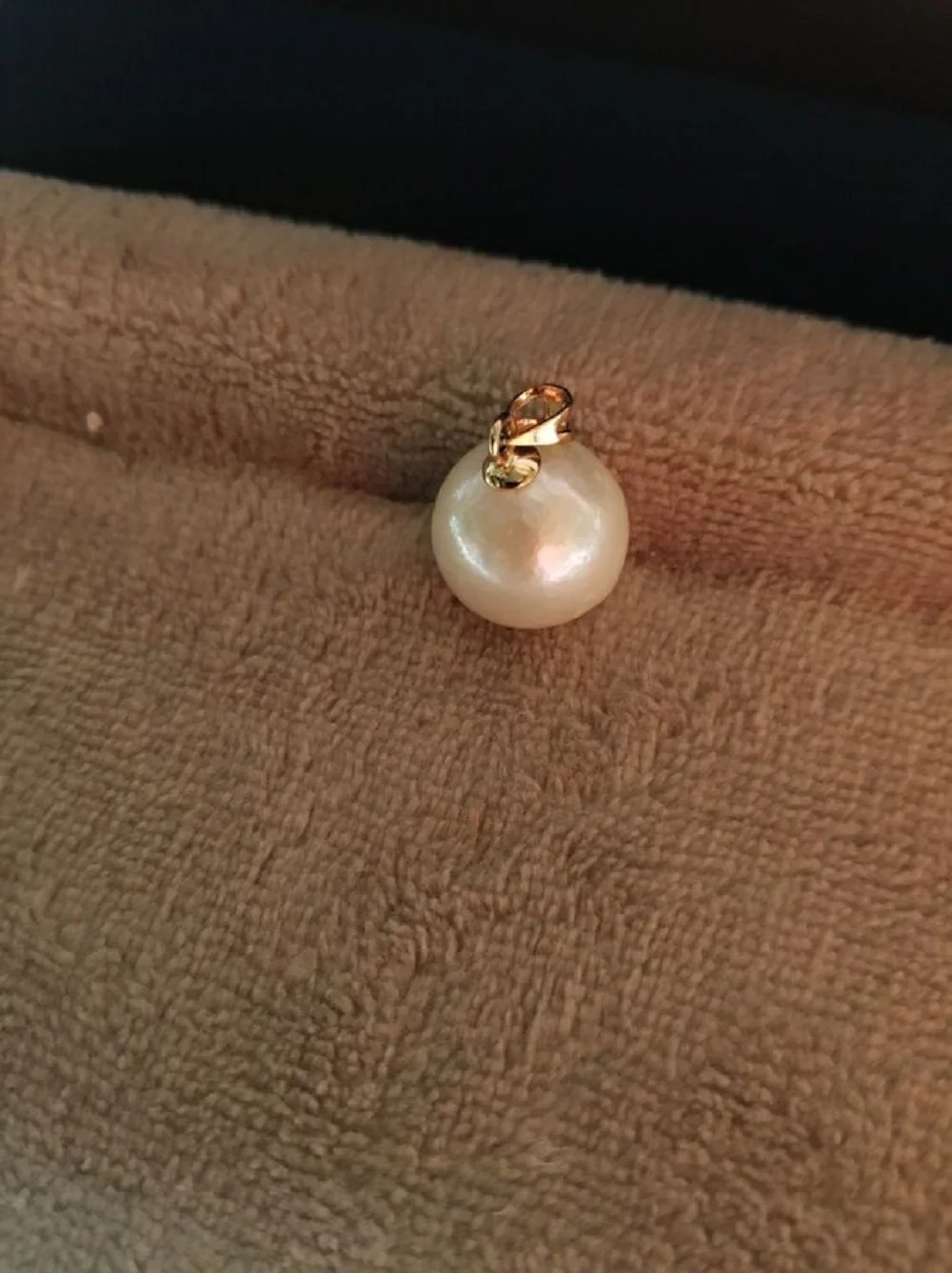 AAA 14-15mm AAA 14-15mm 14k Gold Japanese White Pearl Round Pendant