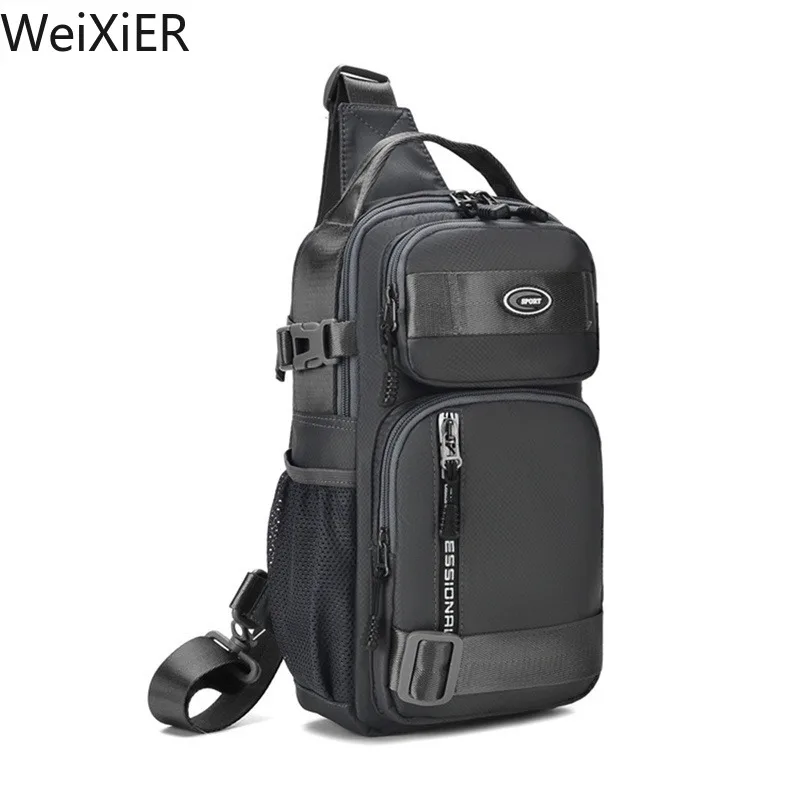 Fashion Multifunction Men\'s Shoulder Bag Running Outdoor Sling Crossbody Bags Male Travel Trend High Capacity Sport Chest Bag