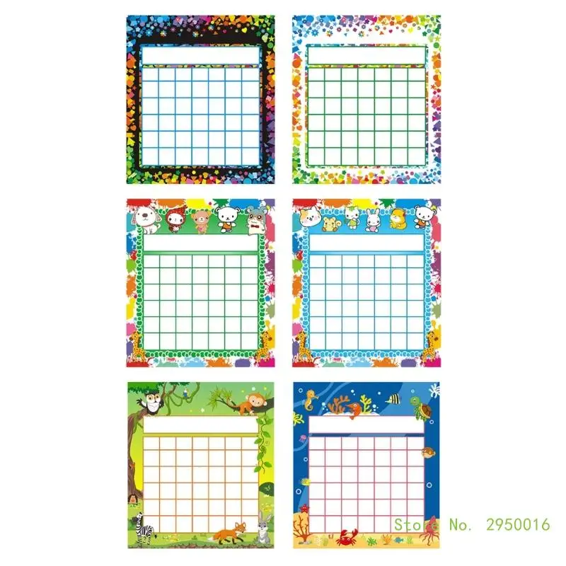 50 Pieces Children Classaroom Reward Chart, Cartoon Reward Boards Student Incentive Chart for Encourages Good Behaviour