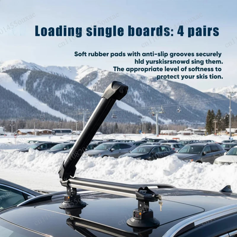 Manual vacuum suction roof frame, general-purpose SUV sedan, pickup truck, lockable, pneumatic design 180-200 kg