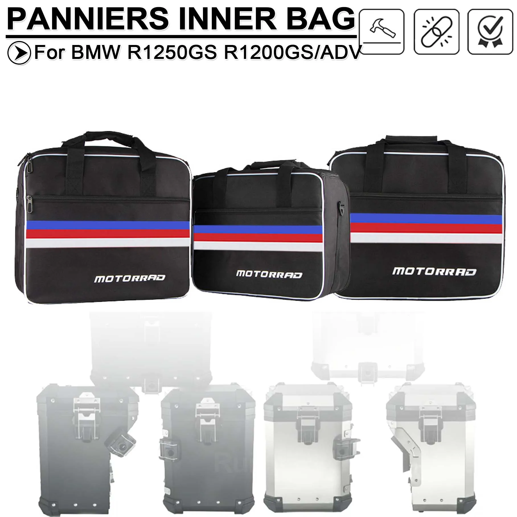 

R1200GS Motorcycle Saddlebag Luggage Inner Bag Expandable Saddle Bags For R1250GS R1200 R1250 F750 F850 F800F700 F650 GS ADV