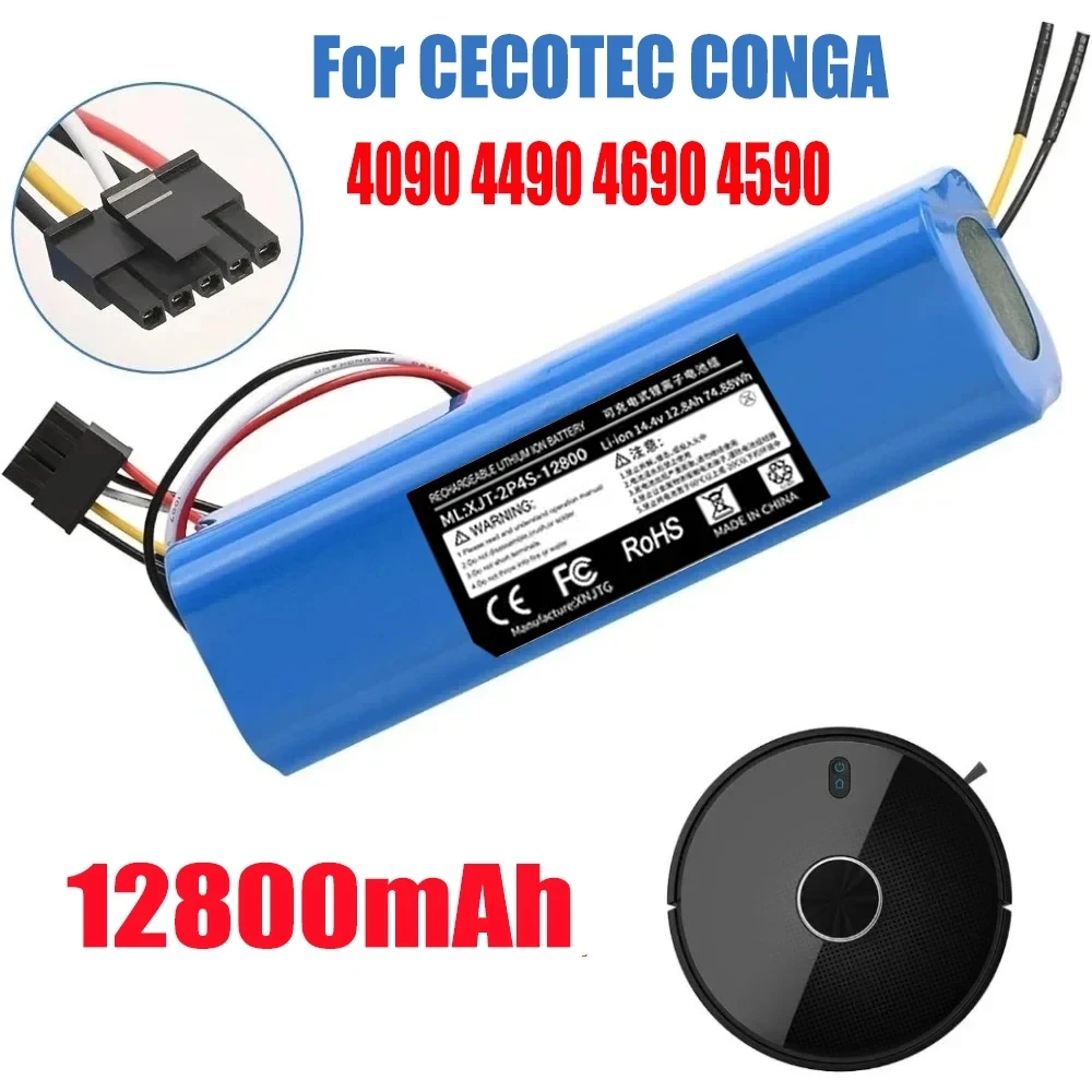 

14.8V 6500mAh 100% New CECOTEC CONGA 4090 4490 4690 4590 Mopping Robot Battery Pack Netease Intelligent Manufacturing NIT Model