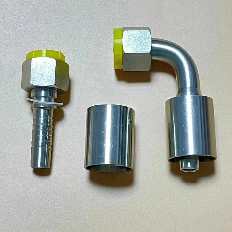 Metric ThreadM10~42mmCrimp Straight Bending Optional Hydraulic Hose Fittings High Pressure Oil Pipe Connectors Barbed Tube Joint