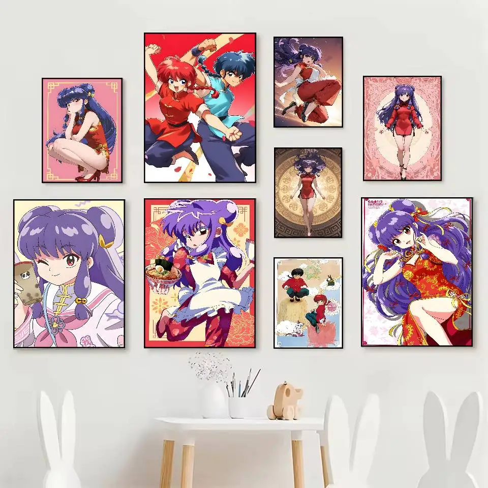 Anime R-Ranma Poster HD posters Self adhesive waterproof ideal for living room bedroom bar decoration
