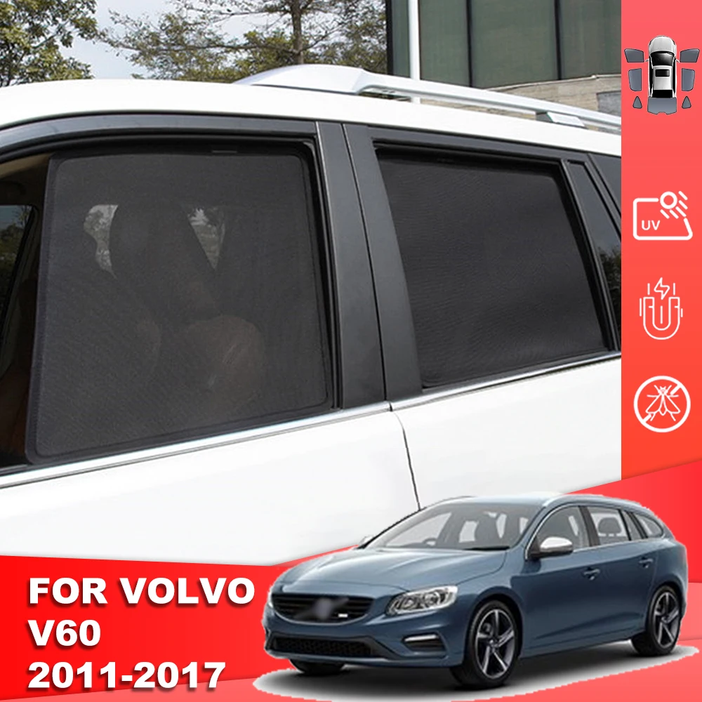 

For Volvo V60 MK1 V 60 2010-2018 Magnetic Car Sunshade Shield Front Windshield Curtain Rear Side Baby Window Sun Shade Visor