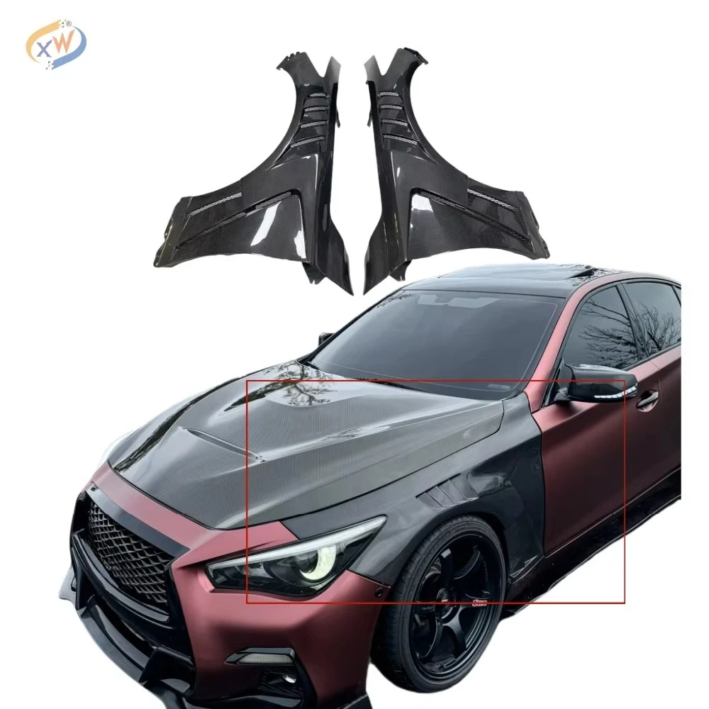 

ДЛЯ Q50 V37 EPA V Тип Переднее вентилируемое крыло (с верхним вентиляционным отверстием) Аксессуары из углеродного волокна Улучшите внешний вид