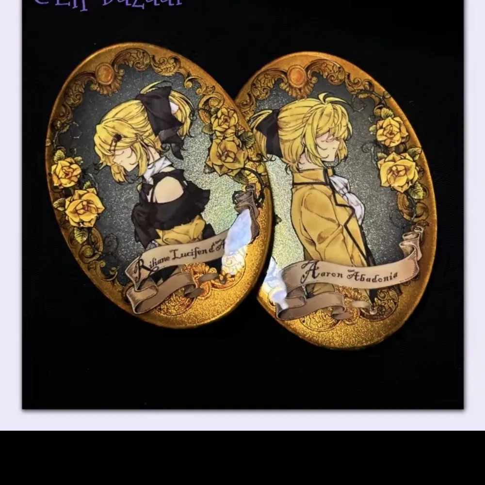 Piapro Characters Badge Kagamine Len Kagamine Rin Anime Peripheral Originality Ellipse Modelling Brooch Schoolbag Decoration New