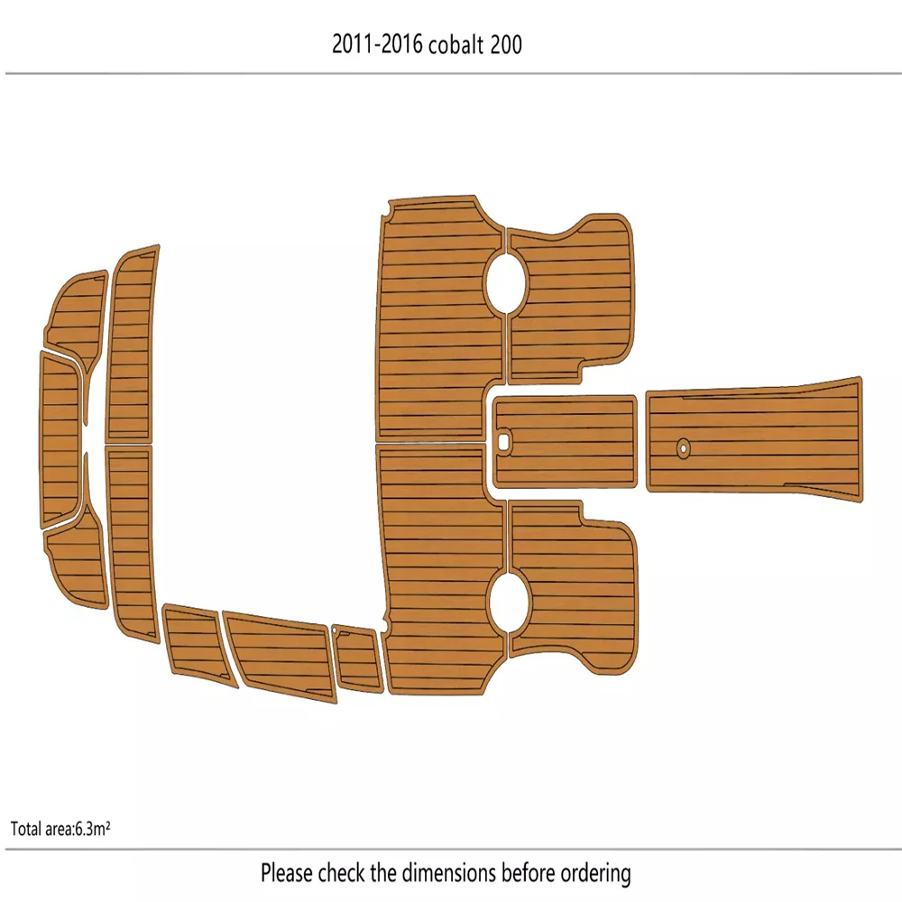 

2011-2016 cobalt 200 Cockpit Swim platform 1/4"6mm EVA foam faux mat floor SeaDek MarineMat Gatorstep Style Self Adhesive