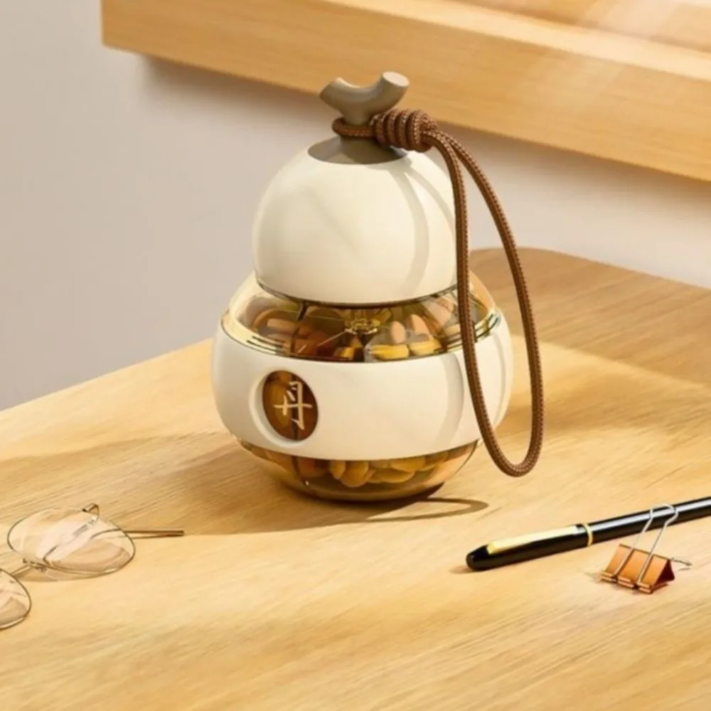 

Small Gourd Pill Storage Box Moisture-Proof Waterproof Pill Organizer Plastic Dustproof Weekly Pill Container Pocket Storage