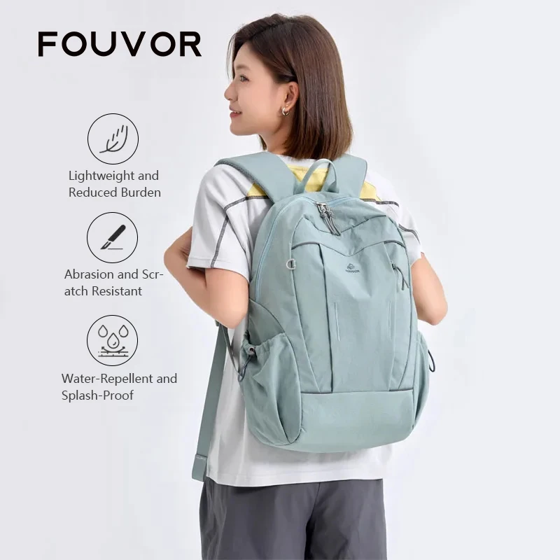 

Женский рюкзак Fouvor 2026: Новая модель, холщовый, большой вместимости, легкий, модный, для спорта, активного отдыха, учебы, школы, 3073-03