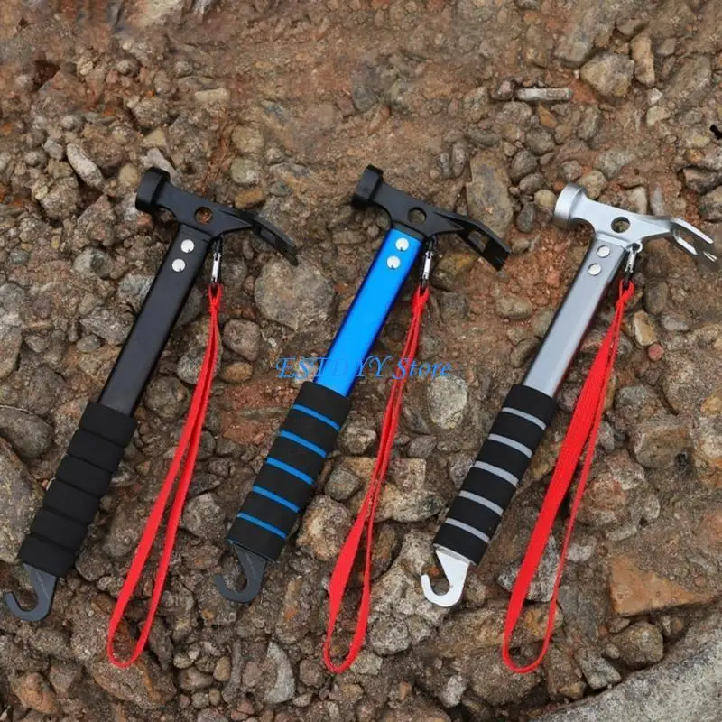 

G6DE Outdoor Tent Nails Hammer Portable Stake Pullers Tent Peg Accessory Durable