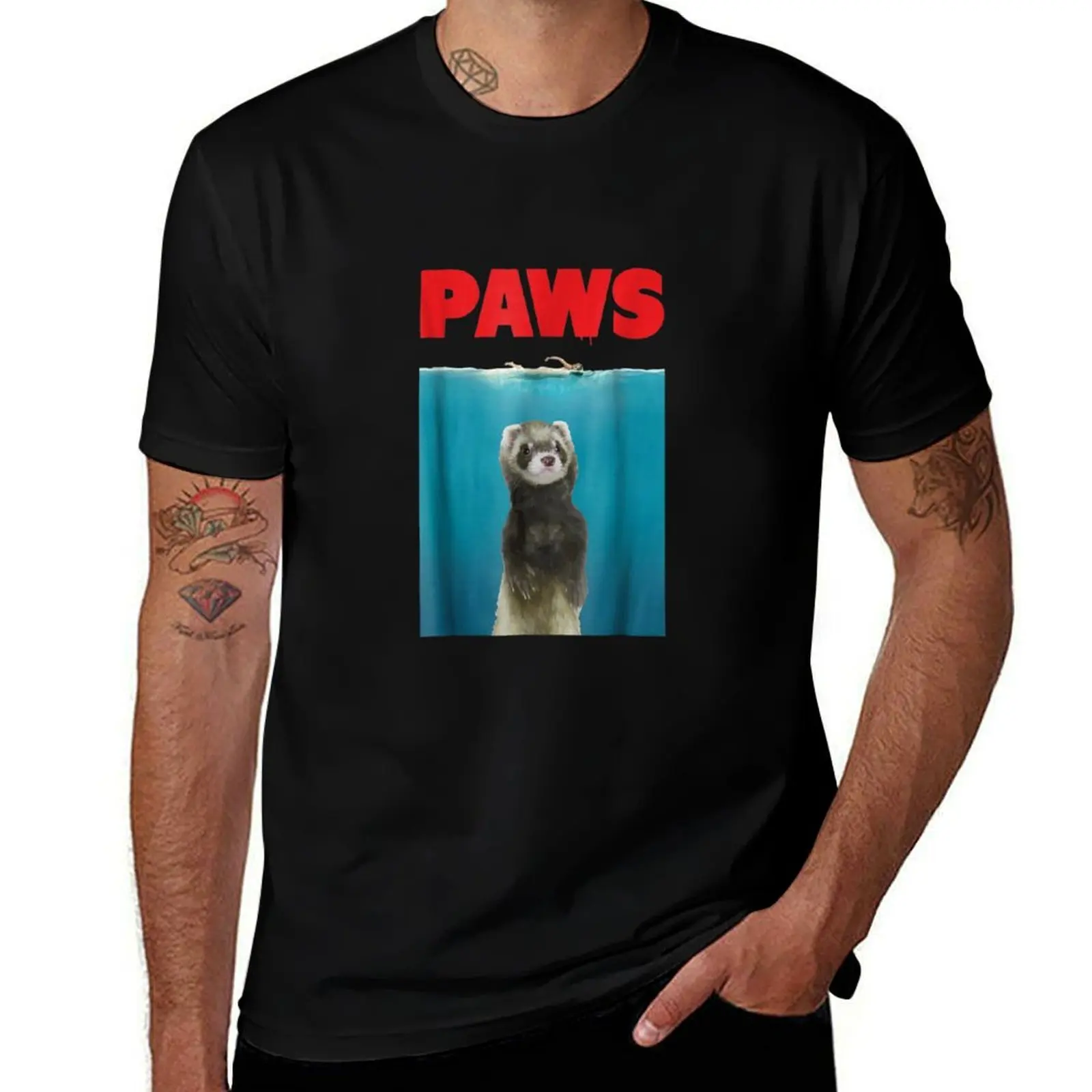 Paws Ferret T-Shirt t shirts for man slim fit T-Shirt