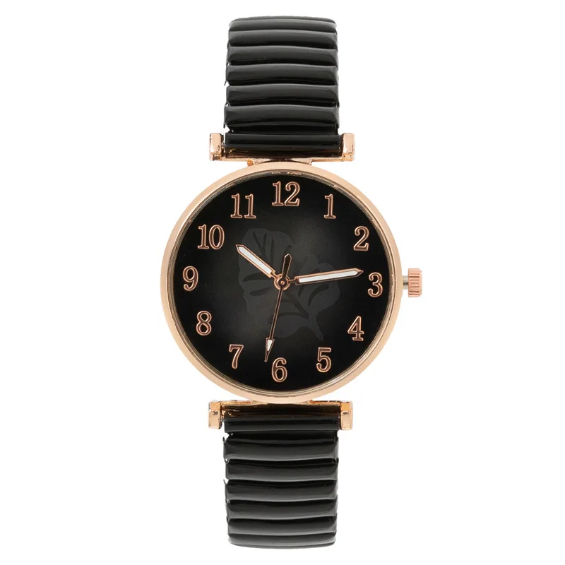 Fashion Digital Leaf Student Women's Watch Women's Watch Elastic Band Quartz Performance Goods