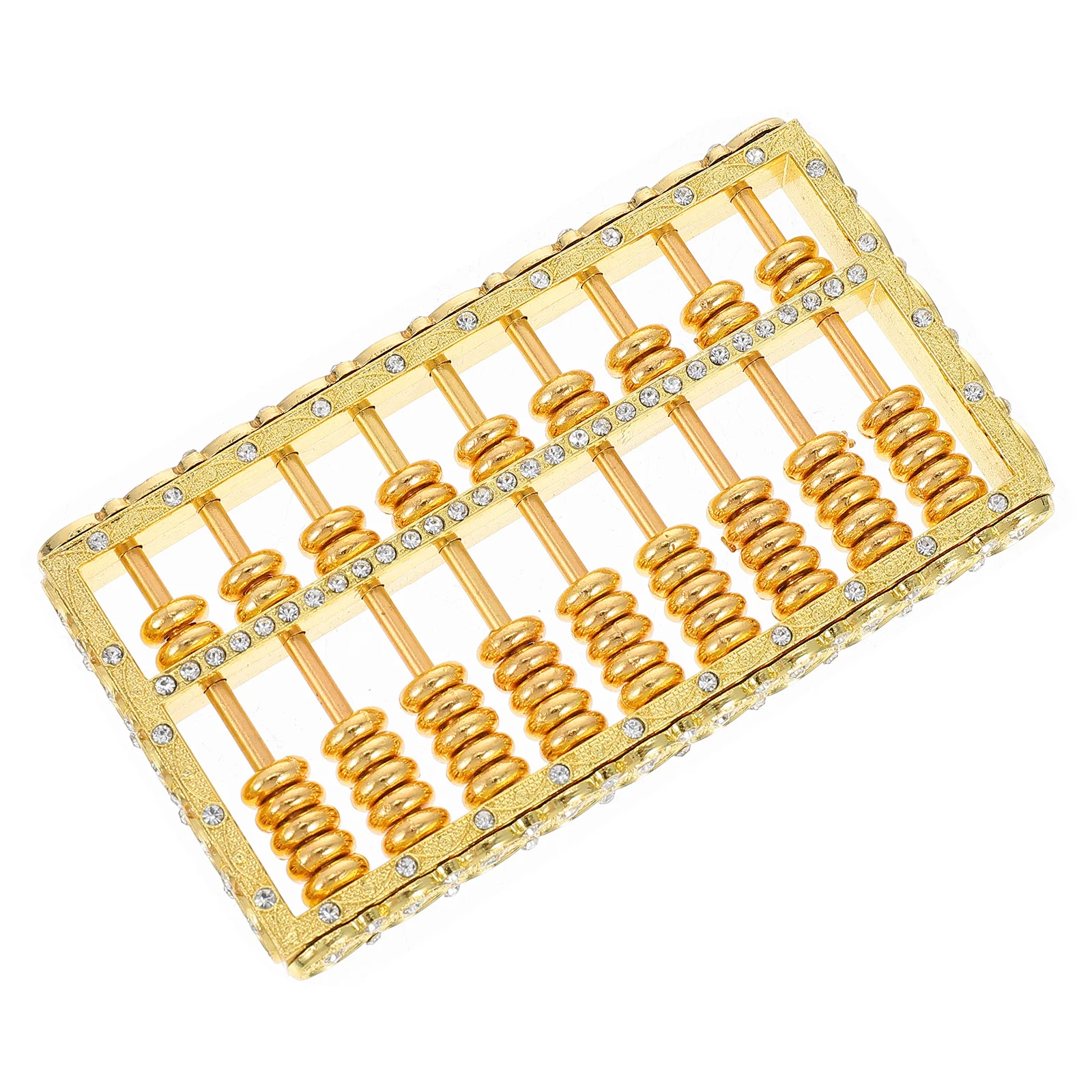

Golden Zinc Alloy Abacus Ornament Small Desktop Decor for Home Office Wealth Prosperity Feng Shui Gift Creative Tabletop