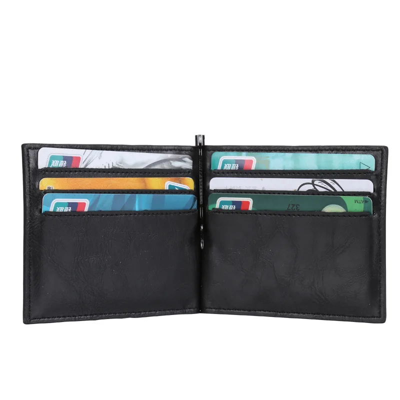 

Black pu Leather Minimalist Wallet Women Gifts For Men Card Holder Men Wallets Rfid Business Card Holder Smart Wallets for Men