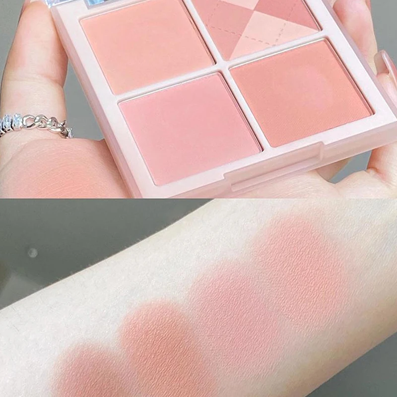 DIKALU Honey Story أربعة ألوان أحمر الخدود مسحوق دقيق طبيعي رفع اللون منخفض التشبع أحمر الخدود النباتي INS